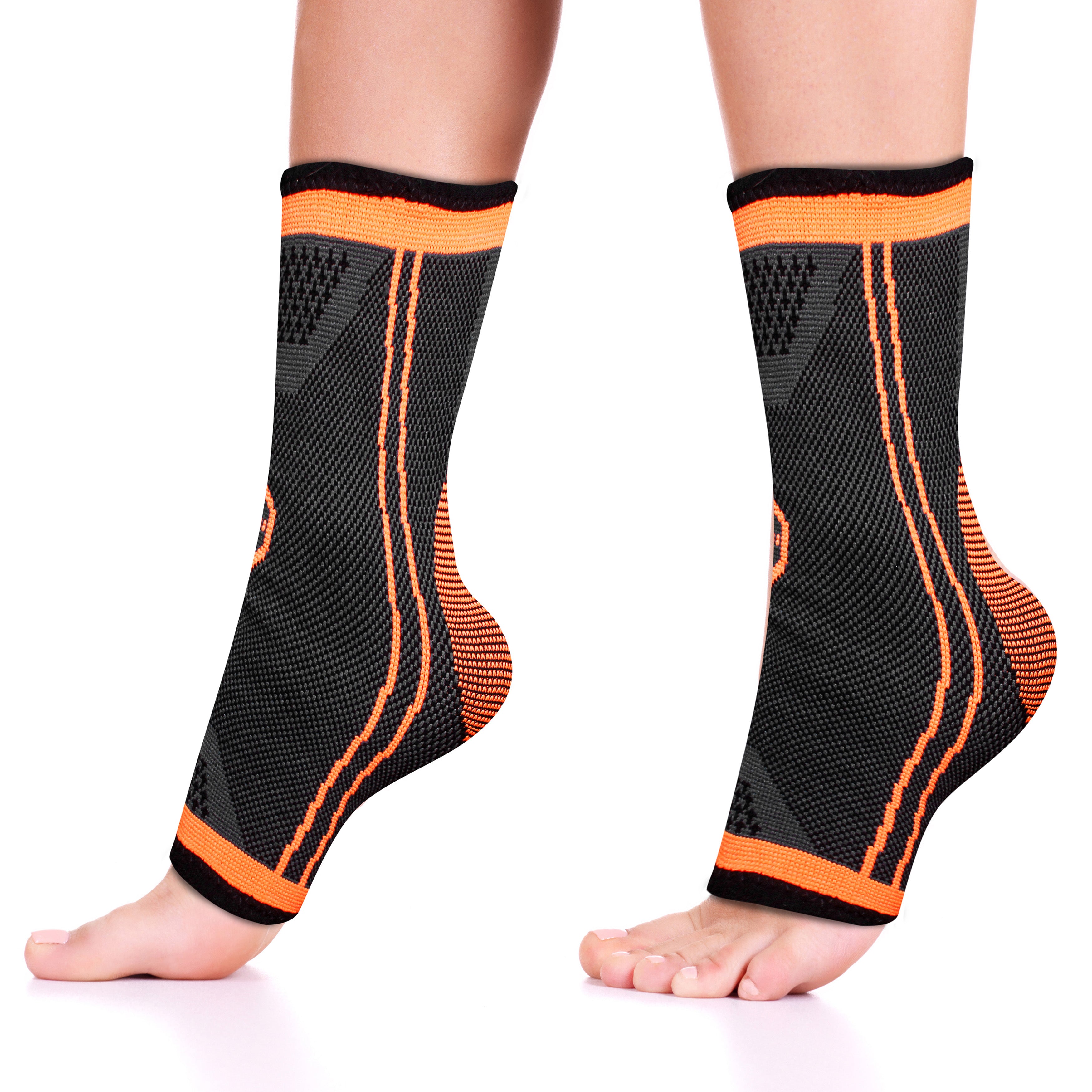 Springbok Ankle Brace Compression Sleeve, Men & Women (Pair), Ideal for Compression, Plantar Fasciitis, Arch Support, Foot & Ankle Swelling, Achilles Tendon, Joint Pain, Injury Recovery, Heel Spurs