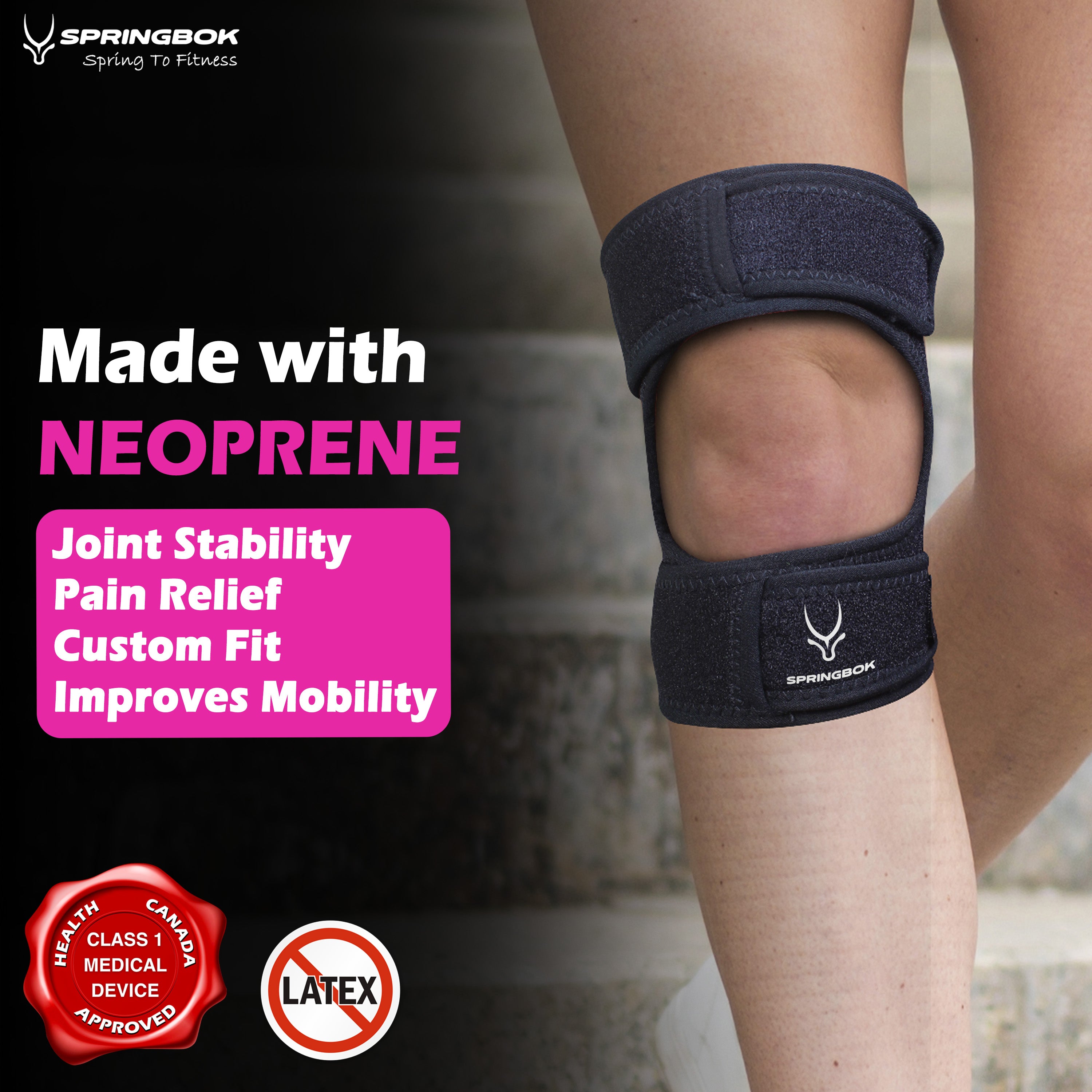 Springbok Sport Dual Knee Strap for men and women