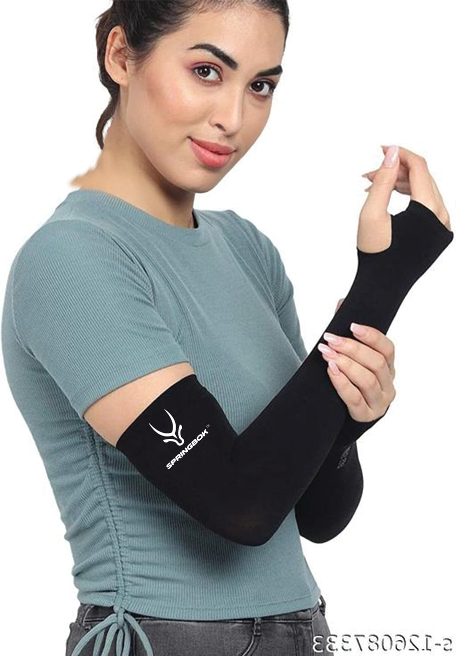 Springbok Sports Arm Sleeve with Thumb for Men and Women, made with Lycra fabric